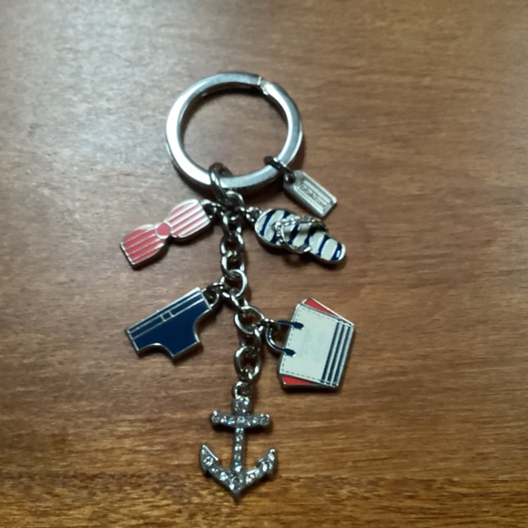 Coach Rare Find flip flop, tote bag, anchor, swimsuits keychain, key fob - Picture 2 of 10